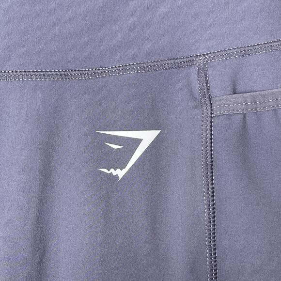 Gymshark Gray Blue Dry Moisture Management Leggings with Side Pockets XS - Picture 3 of 7